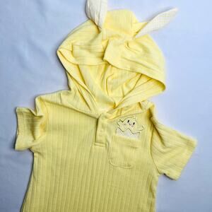 Way To Celebrate! Easter Yellow Spring Chicken Romper w/ Ear Flap Hood Sz 18 mo